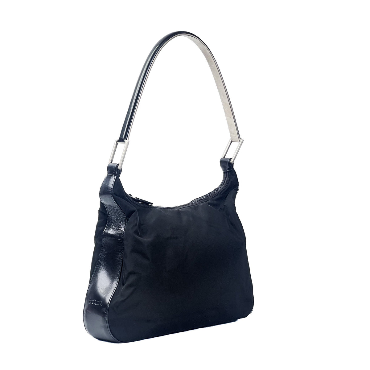 Prada Black Tessuto Nylon & Leather Shoulder Bag - Saint Luxe