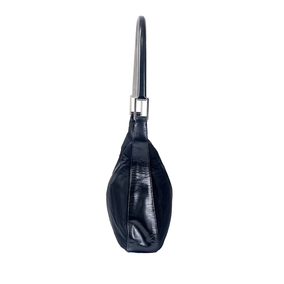 Prada Black Tessuto Nylon & Leather Shoulder Bag - Saint Luxe
