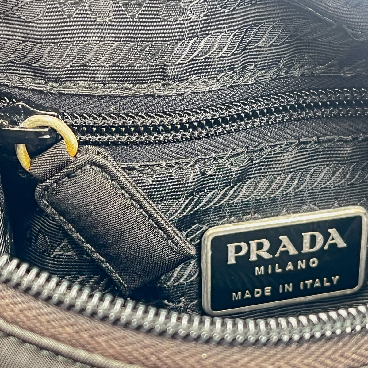 Prada Black Tessuto Nylon & Leather Shoulder Bag - Saint Luxe
