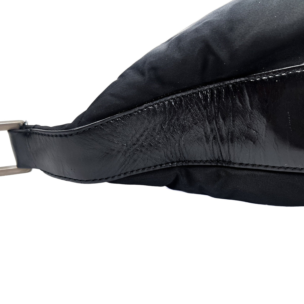 Prada Black Tessuto Nylon & Leather Shoulder Bag - Saint Luxe