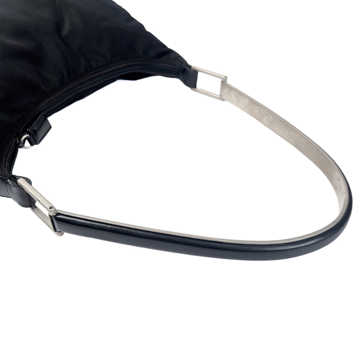 Prada Black Tessuto Nylon & Leather Shoulder Bag - Saint Luxe