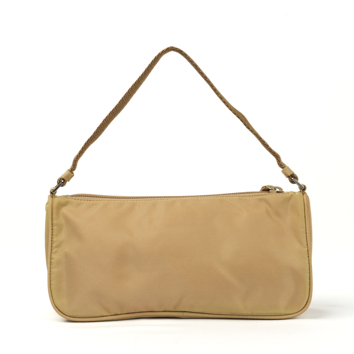 Prada Nylon Pochette - Beige with Silver Hardware - St. Luxe