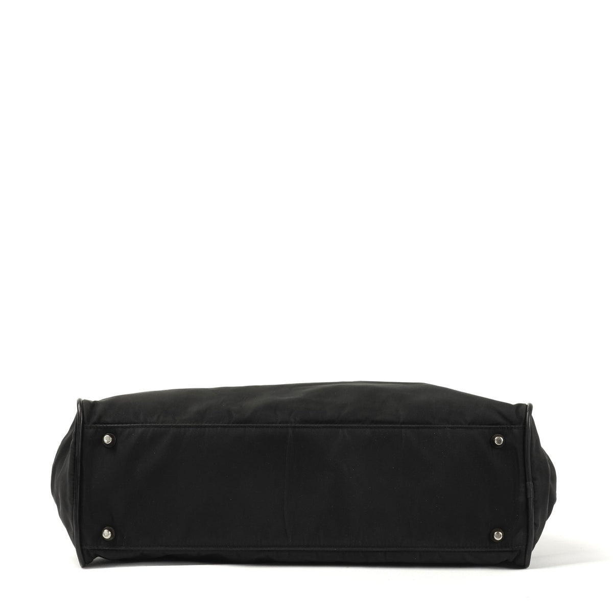 Prada Tessuto Black Nylon Handbag with Logo Plate - St. Luxe