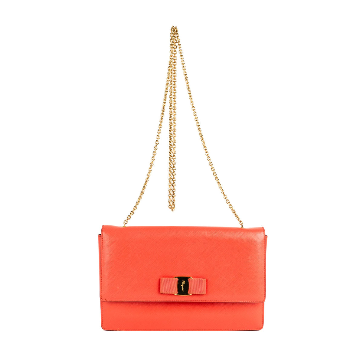 Salvatore Ferragamo Vara Bow Chain Shoulder Bag - St. Luxe